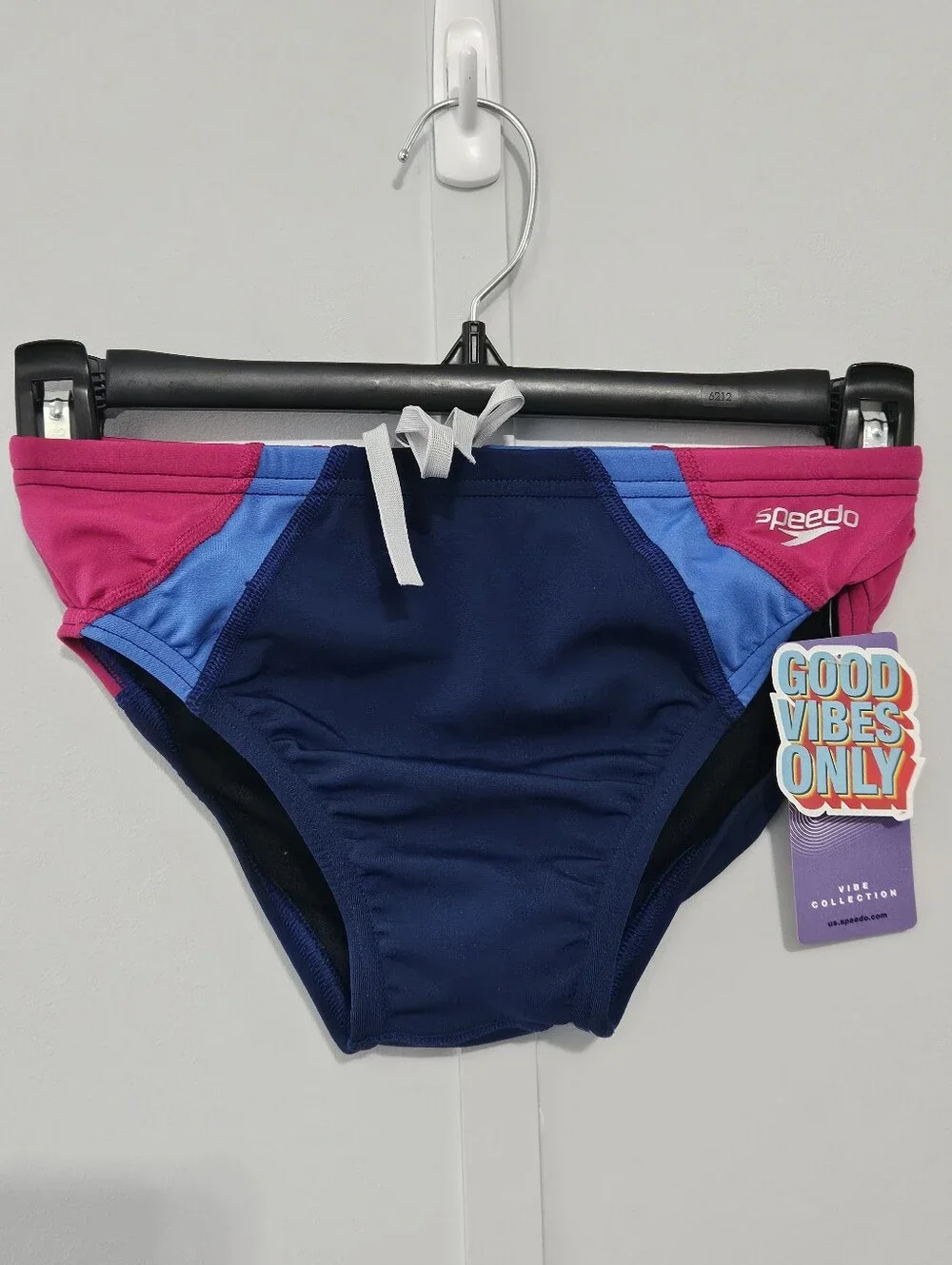Speedo Size 28 Vibe Collection Magenta Haze Boys Mens Bikini Bottom Swimsuit Bat